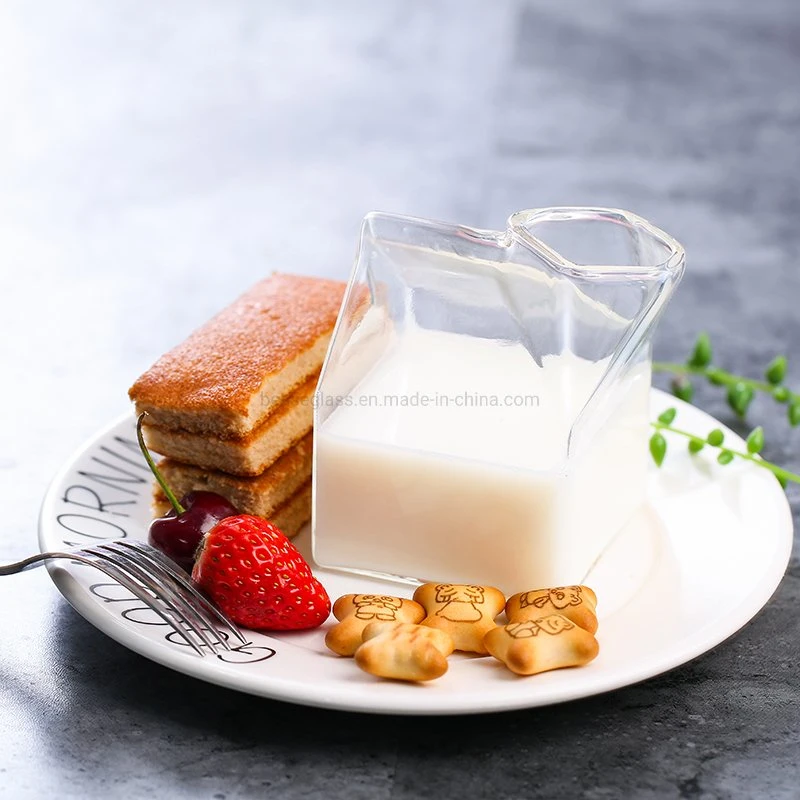 Square Promotional Milk Cup Drinkware Home Drink Beverage Juice Glassware Mug