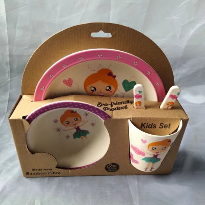 100% Melamine Bamboo Fiber Dinnerware Melamine Plate for Kids