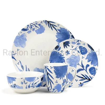 Wholesale Amazon 16PCS Porcelain China Ceramic Dinner Set Luxury Dinnerware