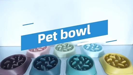 Wholesale Washable Pet Product Dog Slow Feeding Bowl Cat Food Bowl with Plastic